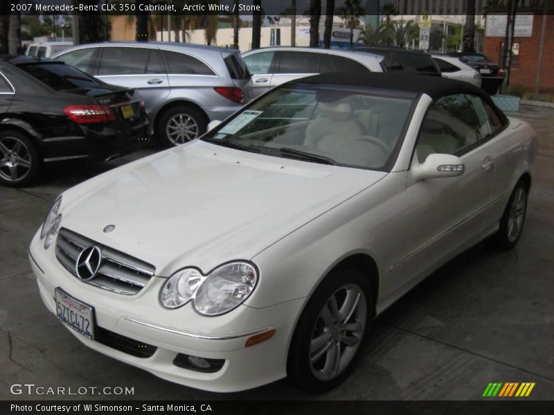 Arctic White / Stone 2007 Mercedes-Benz CLK 350 Cabriolet