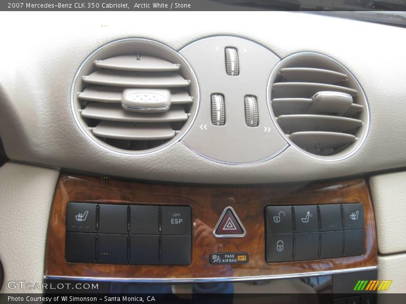 Arctic White / Stone 2007 Mercedes-Benz CLK 350 Cabriolet
