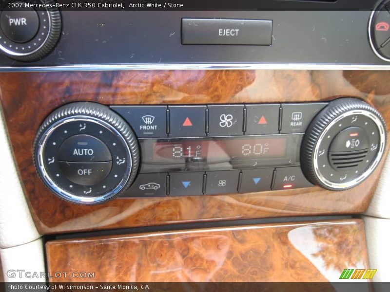 Arctic White / Stone 2007 Mercedes-Benz CLK 350 Cabriolet