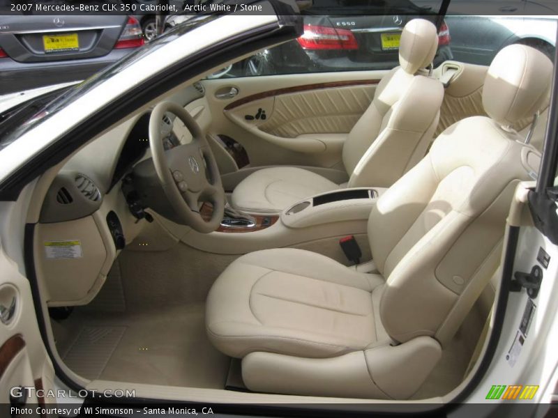 Arctic White / Stone 2007 Mercedes-Benz CLK 350 Cabriolet