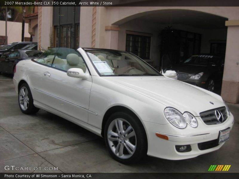 Arctic White / Stone 2007 Mercedes-Benz CLK 350 Cabriolet