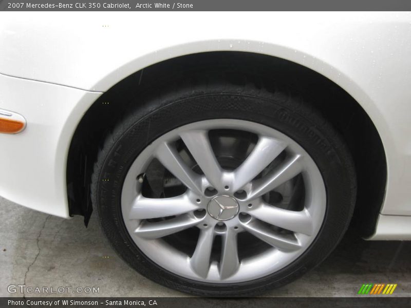 Arctic White / Stone 2007 Mercedes-Benz CLK 350 Cabriolet