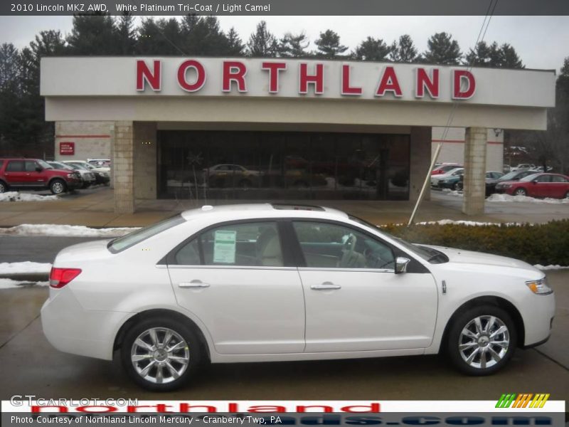 White Platinum Tri-Coat / Light Camel 2010 Lincoln MKZ AWD