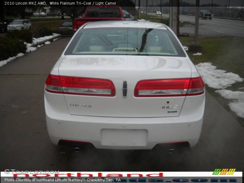 White Platinum Tri-Coat / Light Camel 2010 Lincoln MKZ AWD