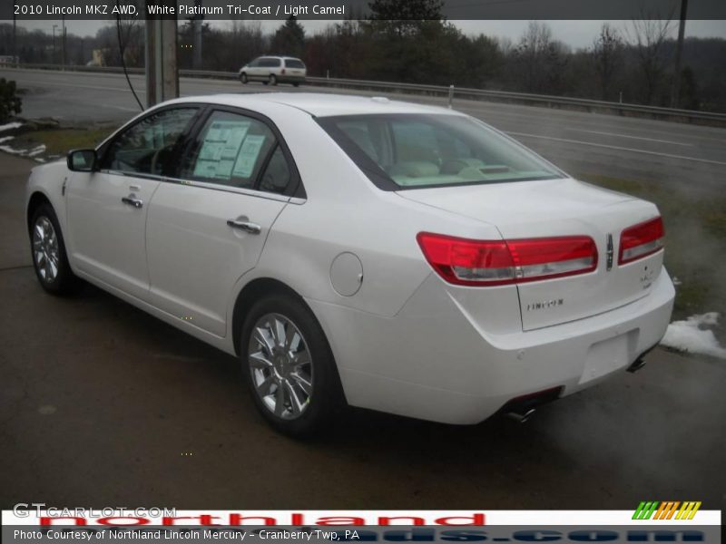 White Platinum Tri-Coat / Light Camel 2010 Lincoln MKZ AWD