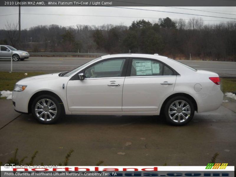 White Platinum Tri-Coat / Light Camel 2010 Lincoln MKZ AWD