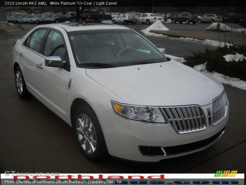 White Platinum Tri-Coat / Light Camel 2010 Lincoln MKZ AWD