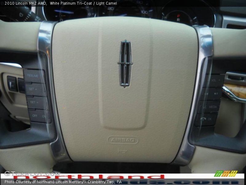 White Platinum Tri-Coat / Light Camel 2010 Lincoln MKZ AWD