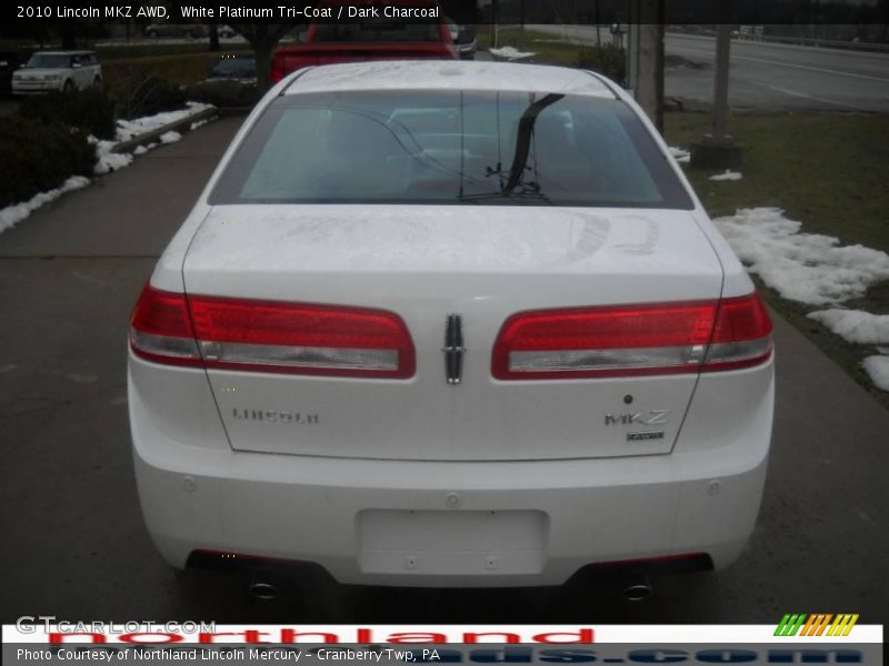 White Platinum Tri-Coat / Dark Charcoal 2010 Lincoln MKZ AWD
