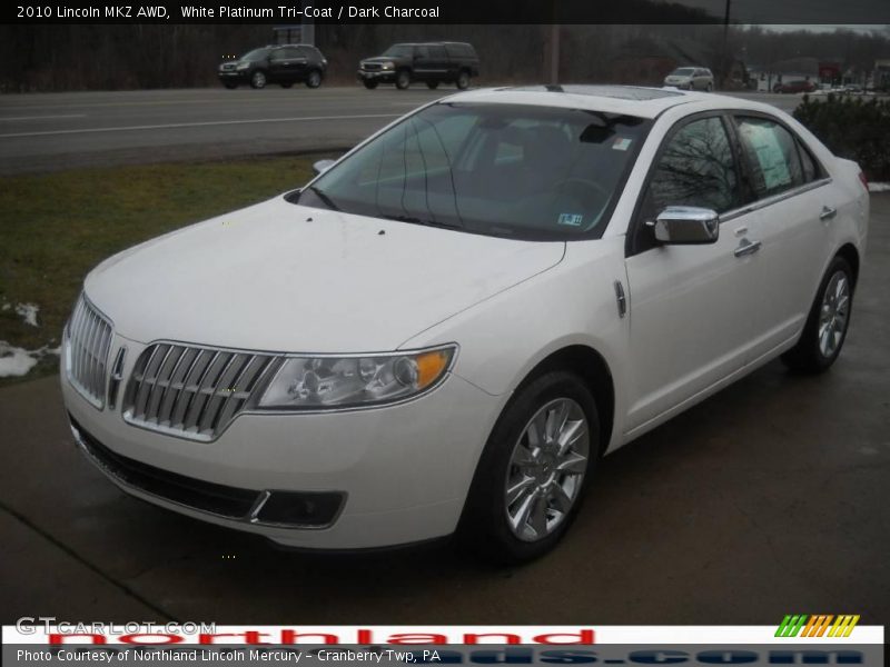 White Platinum Tri-Coat / Dark Charcoal 2010 Lincoln MKZ AWD