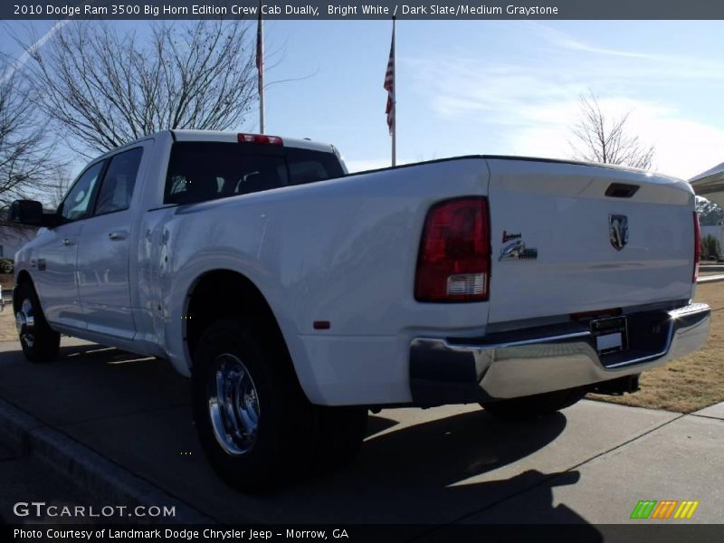 Bright White / Dark Slate/Medium Graystone 2010 Dodge Ram 3500 Big Horn Edition Crew Cab Dually