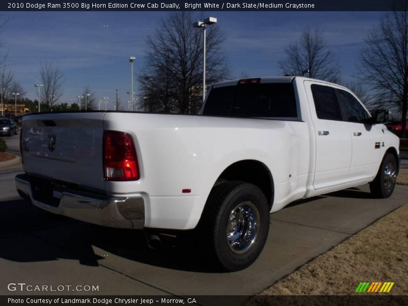 Bright White / Dark Slate/Medium Graystone 2010 Dodge Ram 3500 Big Horn Edition Crew Cab Dually