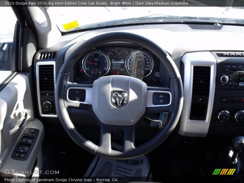 Bright White / Dark Slate/Medium Graystone 2010 Dodge Ram 3500 Big Horn Edition Crew Cab Dually