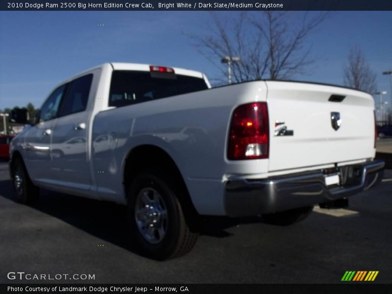 Bright White / Dark Slate/Medium Graystone 2010 Dodge Ram 2500 Big Horn Edition Crew Cab