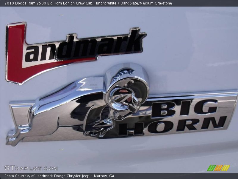 Bright White / Dark Slate/Medium Graystone 2010 Dodge Ram 2500 Big Horn Edition Crew Cab