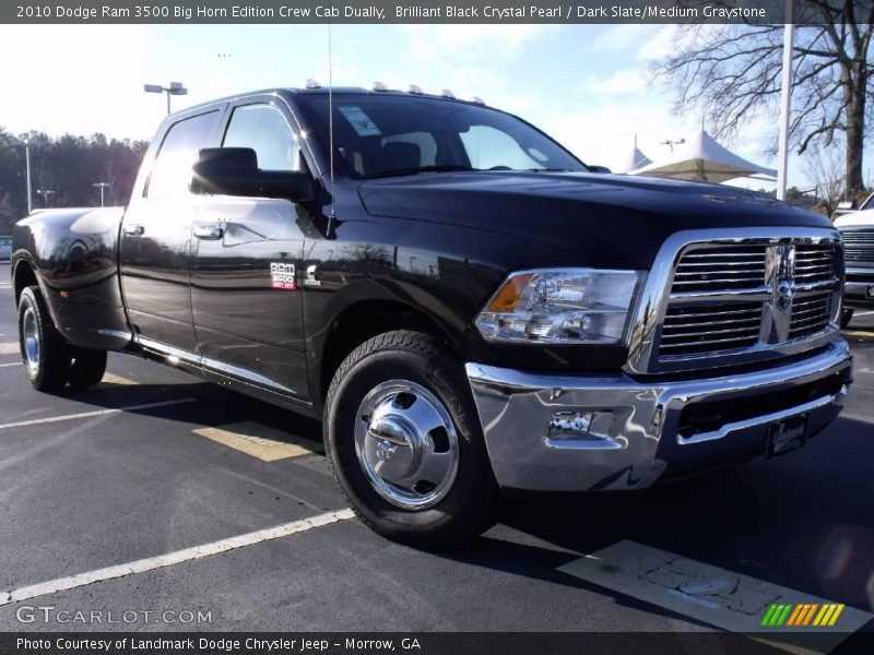 Brilliant Black Crystal Pearl / Dark Slate/Medium Graystone 2010 Dodge Ram 3500 Big Horn Edition Crew Cab Dually