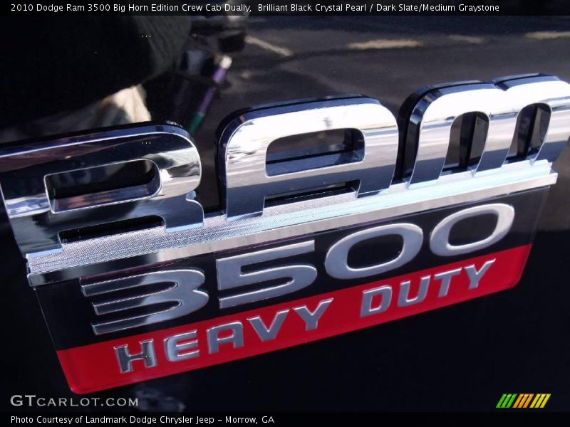 Brilliant Black Crystal Pearl / Dark Slate/Medium Graystone 2010 Dodge Ram 3500 Big Horn Edition Crew Cab Dually