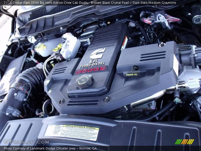 Brilliant Black Crystal Pearl / Dark Slate/Medium Graystone 2010 Dodge Ram 3500 Big Horn Edition Crew Cab Dually