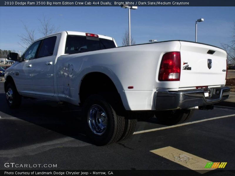 Bright White / Dark Slate/Medium Graystone 2010 Dodge Ram 3500 Big Horn Edition Crew Cab 4x4 Dually