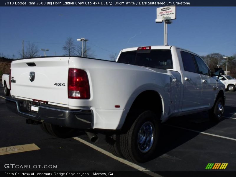 Bright White / Dark Slate/Medium Graystone 2010 Dodge Ram 3500 Big Horn Edition Crew Cab 4x4 Dually