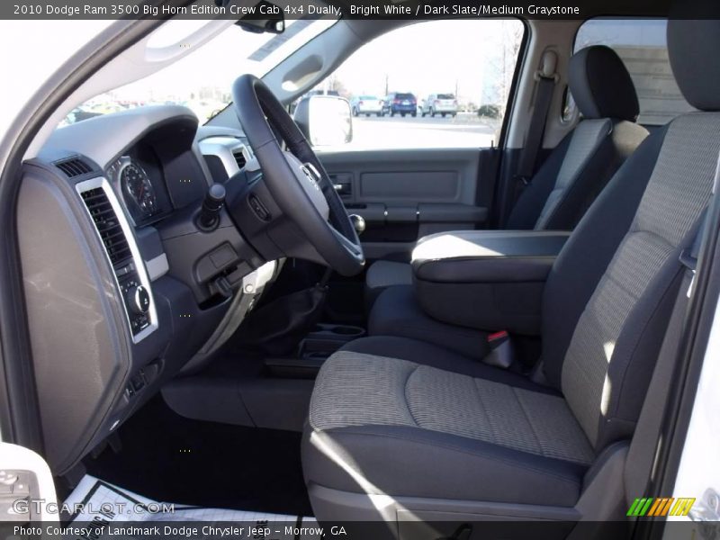 Bright White / Dark Slate/Medium Graystone 2010 Dodge Ram 3500 Big Horn Edition Crew Cab 4x4 Dually