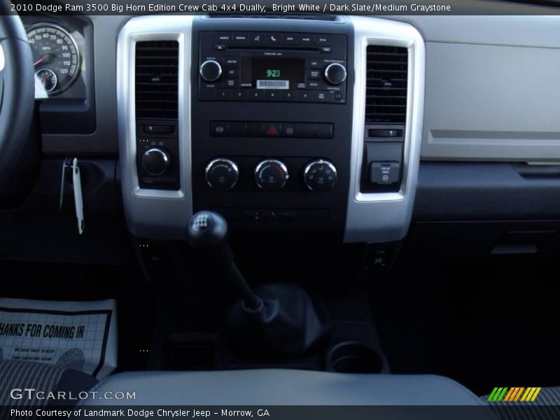 Bright White / Dark Slate/Medium Graystone 2010 Dodge Ram 3500 Big Horn Edition Crew Cab 4x4 Dually