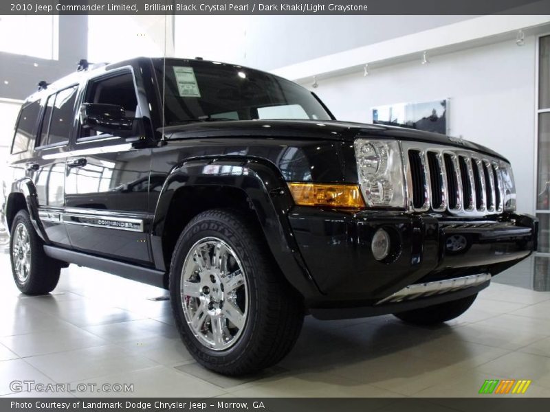 Brilliant Black Crystal Pearl / Dark Khaki/Light Graystone 2010 Jeep Commander Limited