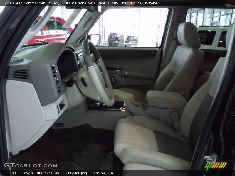 Brilliant Black Crystal Pearl / Dark Khaki/Light Graystone 2010 Jeep Commander Limited