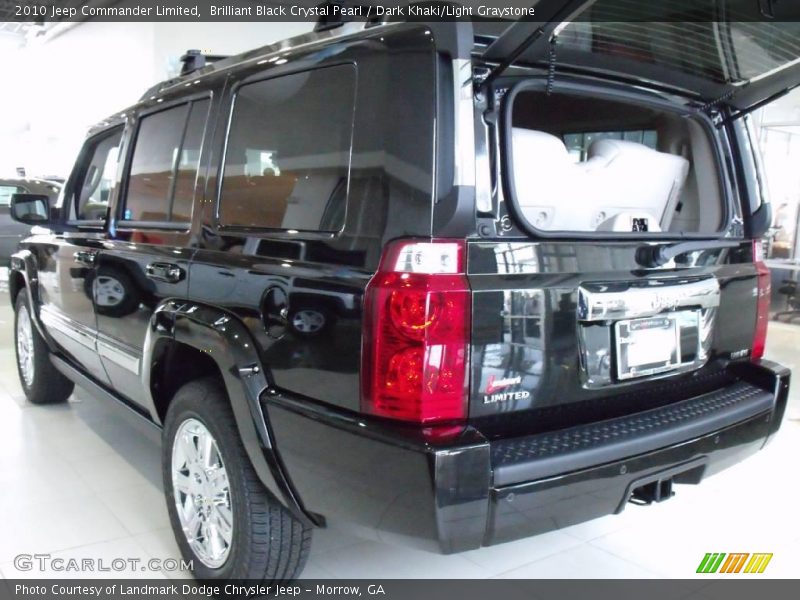 Brilliant Black Crystal Pearl / Dark Khaki/Light Graystone 2010 Jeep Commander Limited