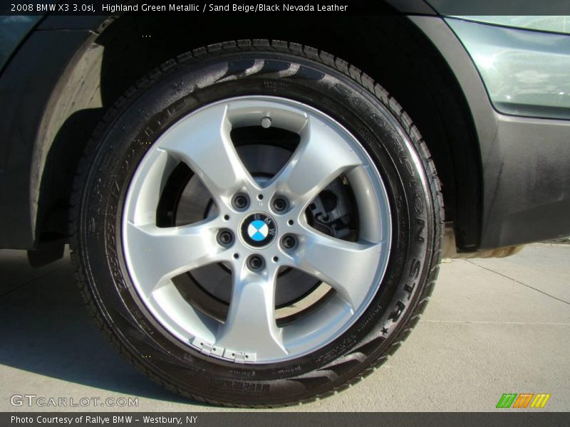 Highland Green Metallic / Sand Beige/Black Nevada Leather 2008 BMW X3 3.0si