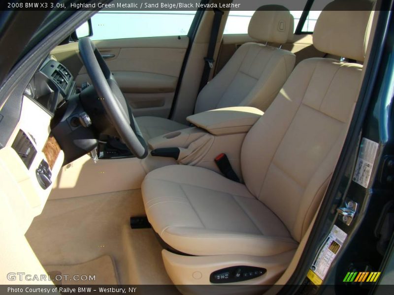 Highland Green Metallic / Sand Beige/Black Nevada Leather 2008 BMW X3 3.0si