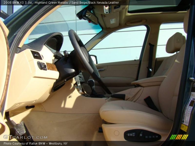 Highland Green Metallic / Sand Beige/Black Nevada Leather 2008 BMW X3 3.0si