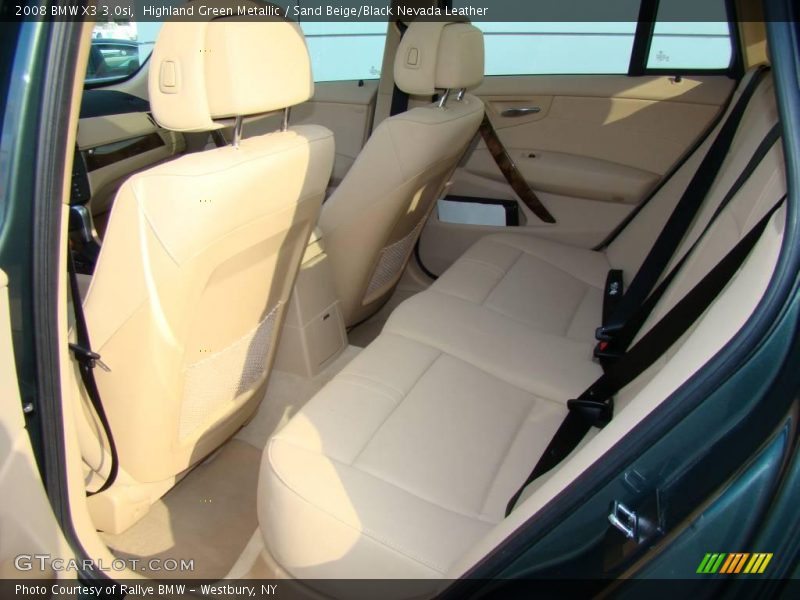 Highland Green Metallic / Sand Beige/Black Nevada Leather 2008 BMW X3 3.0si