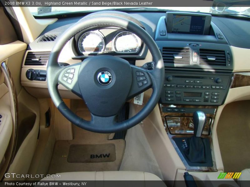 Highland Green Metallic / Sand Beige/Black Nevada Leather 2008 BMW X3 3.0si