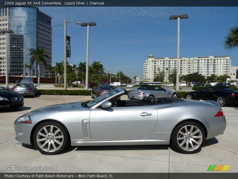 Liquid Silver / Charcoal 2009 Jaguar XK XK8 Convertible