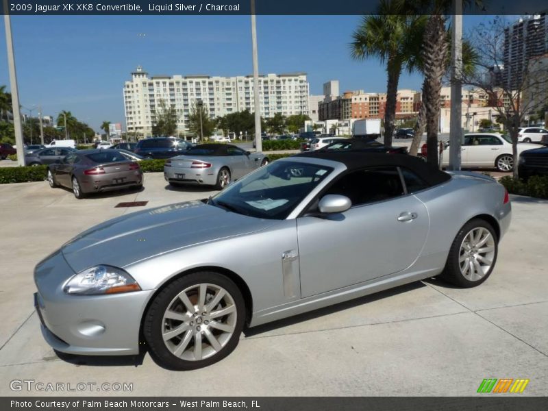 Liquid Silver / Charcoal 2009 Jaguar XK XK8 Convertible