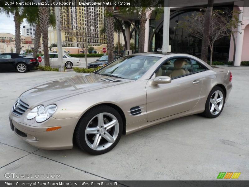 Desert Silver Metallic / Stone 2004 Mercedes-Benz SL 500 Roadster