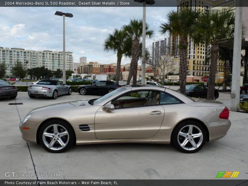 Desert Silver Metallic / Stone 2004 Mercedes-Benz SL 500 Roadster