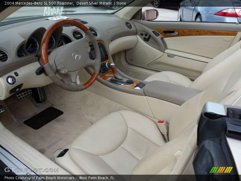 Desert Silver Metallic / Stone 2004 Mercedes-Benz SL 500 Roadster