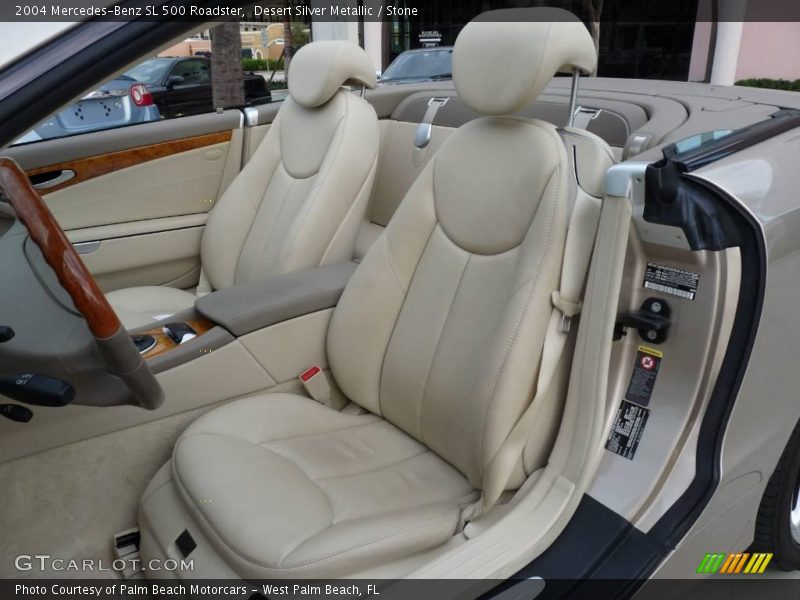 Desert Silver Metallic / Stone 2004 Mercedes-Benz SL 500 Roadster