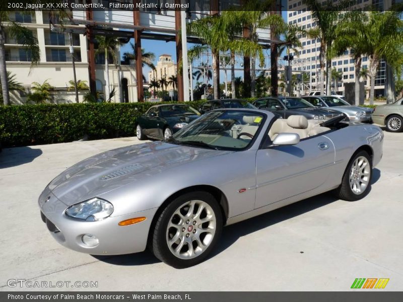 Platinum Metallic / Oatmeal 2002 Jaguar XK XKR Convertible