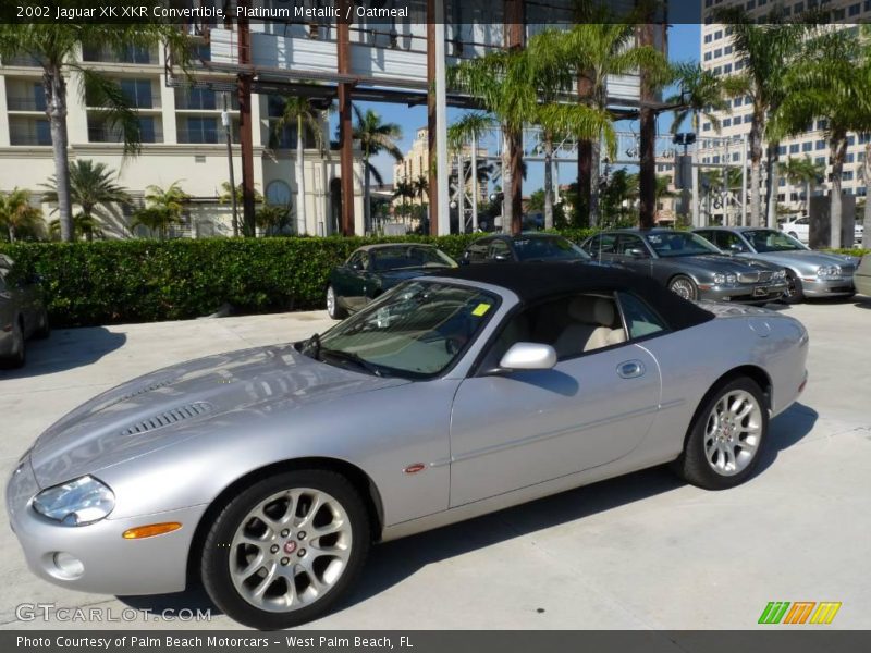 Platinum Metallic / Oatmeal 2002 Jaguar XK XKR Convertible