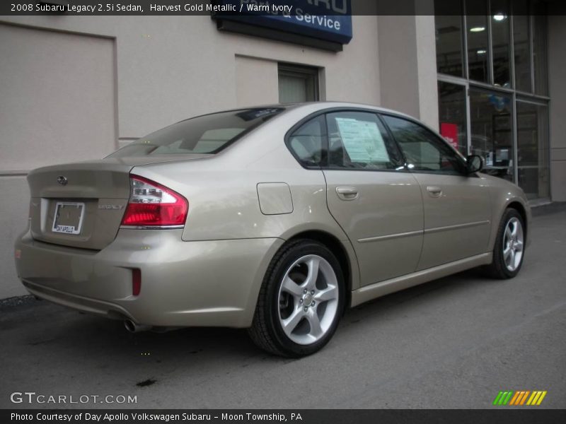 Harvest Gold Metallic / Warm Ivory 2008 Subaru Legacy 2.5i Sedan