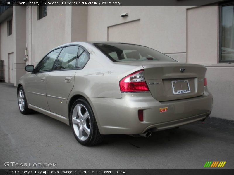 Harvest Gold Metallic / Warm Ivory 2008 Subaru Legacy 2.5i Sedan