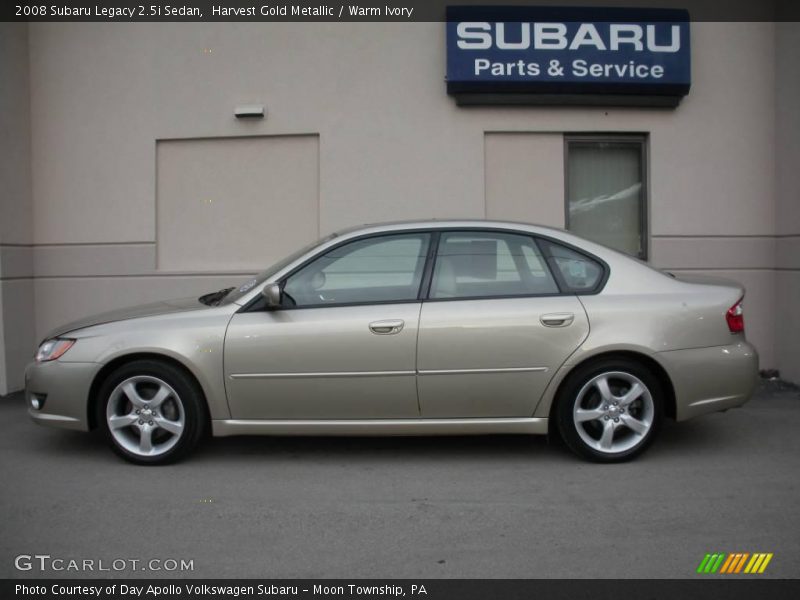 Harvest Gold Metallic / Warm Ivory 2008 Subaru Legacy 2.5i Sedan