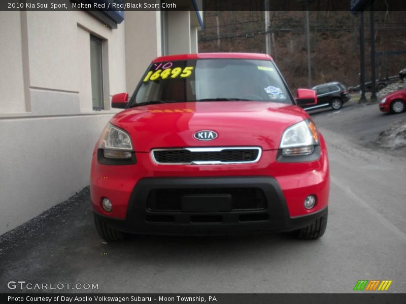 Molten Red / Red/Black Sport Cloth 2010 Kia Soul Sport