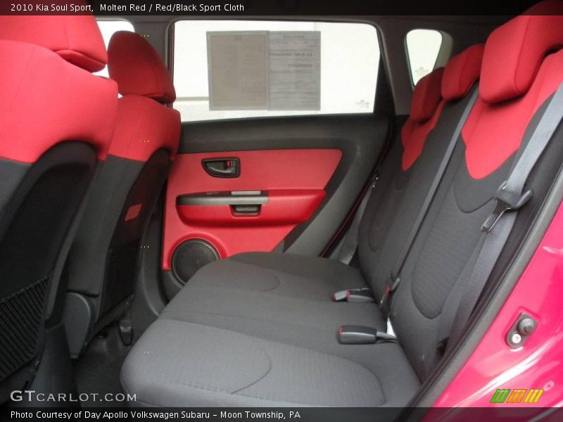 Molten Red / Red/Black Sport Cloth 2010 Kia Soul Sport