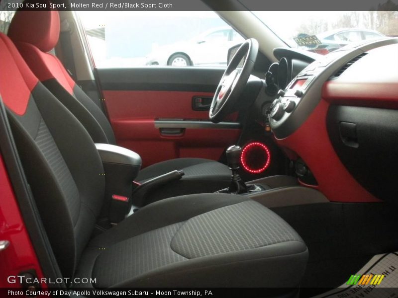 Molten Red / Red/Black Sport Cloth 2010 Kia Soul Sport