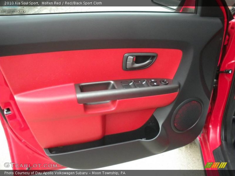 Molten Red / Red/Black Sport Cloth 2010 Kia Soul Sport