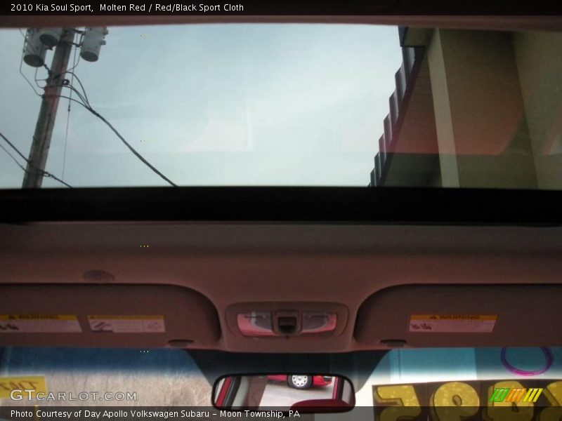 Molten Red / Red/Black Sport Cloth 2010 Kia Soul Sport